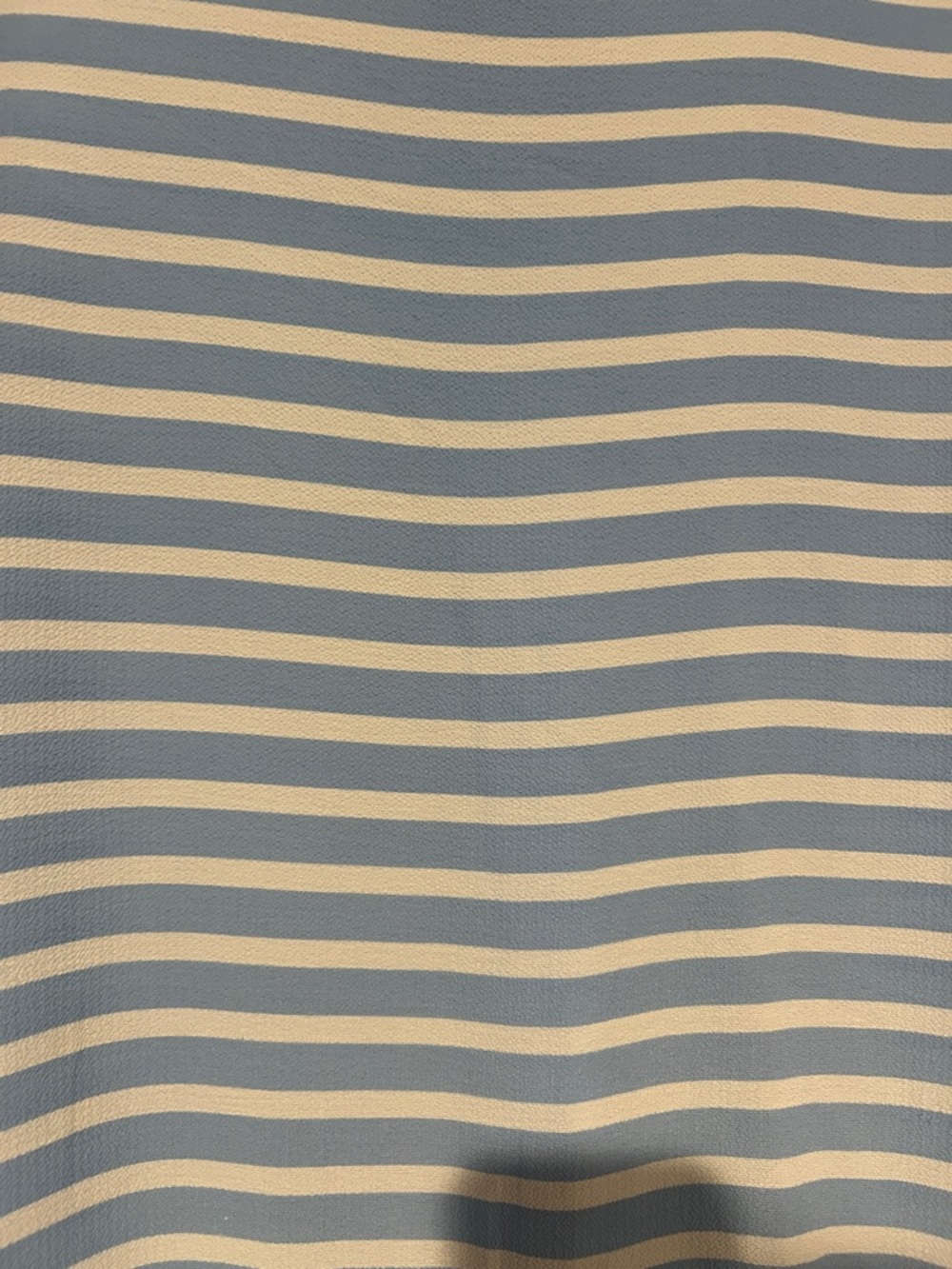 Light Blue & White Striped Ruffle Hem Top zadie b xl - Picture 2 of 3